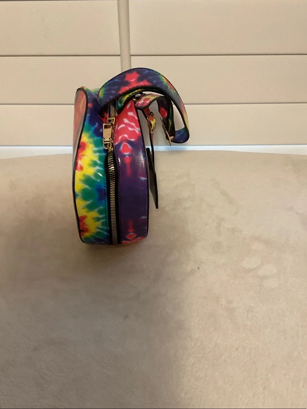 Tie-Dye Round Crossbody Bag in Multicolor
